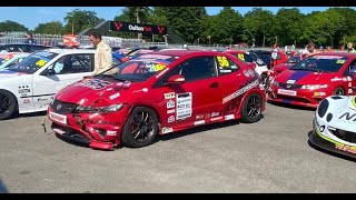 Racing Hondas Race 2 Oulton Park Onboard Fn2 Engine Blows Causing Crash 150723 [upl. by Okechuku]