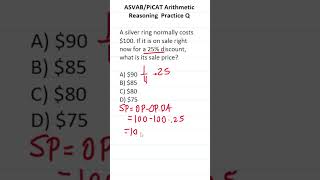 Calculating Sale Price Discount on the ASVAB and PiCAT acetheasvab grammarhero [upl. by Anivla]