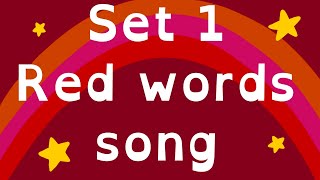 RED WORDS SET 1  Read Write Inc Words  Tricky Words  Star Words  Phonics Song  LOU BEE ABC [upl. by Lucila]