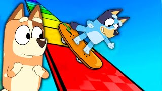 Bluey amp Bingo Play Skateboard Obby in Roblox [upl. by Mcgill]