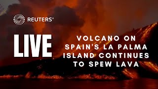 LIVE The Cumbre Vieja volcano on Spains La Palma spews lava and ash [upl. by Uv]