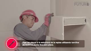 Cómo hacer repisas con Drywall en 7 pasos [upl. by Nyrual]