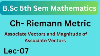 BSc 5th Semester Mathematics Tensor Analysis  Riemann Metric Important Topic [upl. by Springer]