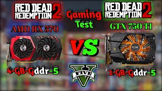 AMD RX 750 4GB Vs GTX 750 TI 2GB Gddr5 Gaming Comparison In Hindi [upl. by Eniretac686]