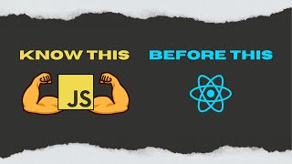 You Need To Know This In Javascript Before Diving Into React [upl. by Elpmet]