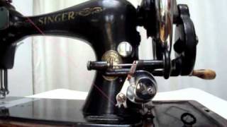 How to wind a Singer sewing machine long bobbin and load the shuttle the correct way [upl. by Sekofski]