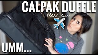 CALPAK STEVYN DUFFEL REVIEW  PERFECT CARRY ON BAG  TRAVEL ESSENTIALS [upl. by Eseerehc]