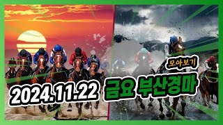 2024년 11월 22일 금요 부산경마 전체경주 모아보기경마예상 온라인경마 마패 [upl. by Mitinger]