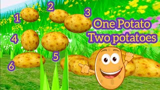 One Potato Two Potatoes  Kids Rhymes [upl. by Hgielra479]