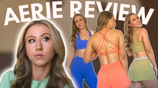 NEW Aerie OFFLINE Activewear Review  Dresses Flare Leggings and More [upl. by Kiley]