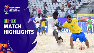 Senegal v Brazil  FIFA Beach Soccer World Cup 2021  Match Highlights [upl. by Acirederf]