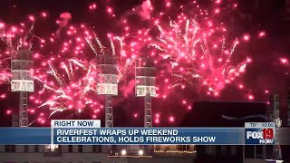 Riverfest wraps of weekend celebrations holds fireworks show [upl. by Akehs]