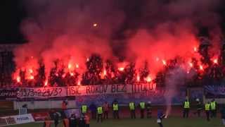 Bengalské ohňe počas derby Slovan  Trnava [upl. by Itsirhc400]