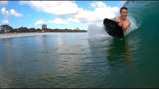 Boogie Boarding A Shorebreak in QLD [upl. by Ibbed912]