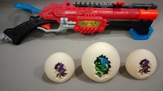 X short dino attackXShot Dino Attack Claw Hunter Foam Dart Blaster 2 Darts 3 Eggs attached [upl. by Lissak]