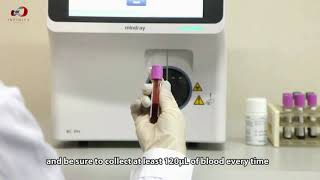 Mindray Auto Hematology Analyzer  Whole Blood Mode Venous Blood Sample [upl. by Athene636]