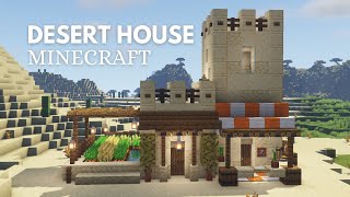 Minecraft How to Build a Desert House  Sandstone House Design Tutorial [upl. by Hevak]