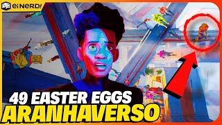 49 REFERÊNCIAS E EASTEREGGS DE HOMEMARANHA ATRAVÉS DO ARANHAVERSO [upl. by Fabi]