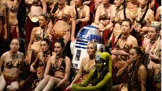 HUGE Slave Leia gathering at Star Wars Celebration 2017 to honor Carrie Fisher [upl. by Elisha]