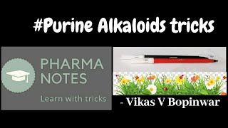 PURINE ALKALOIDS TRICKS  RRB PHARMACIST EXAM  GPAT  ESIC  PART29 [upl. by Isac]