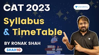 CAT 2023  Complete Syllabus of Quant LRDI and VARC  TimeTable for Prep  Ronak Shah [upl. by Nerahs]