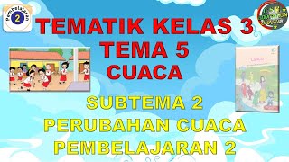 Kelas 3 Tematik  Tema 5 Subtema 2 Pembelajaran 2 CUACA [upl. by Shanda411]