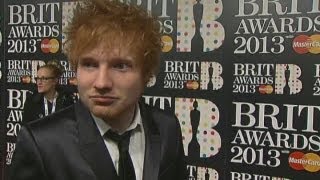 Brit Awards Ed Sheerans rooting for Ben Howard at the BRITS 2013 [upl. by Emmalynne]