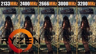 Ryzen vs RAM 2133 vs 2400 vs 2666 vs 3000 vs 3200MHz [upl. by Swee]