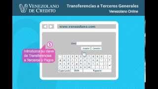 Transferencias a Terceros Generales por Venezolano Online del Venezolano de Crédito [upl. by Andre614]