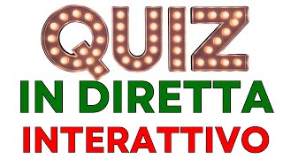 QUIZ INTERATTIVO  rispondi alle domande via chat quiz trivia [upl. by Malory314]