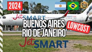 2024 ✈️ Así es volar con JETSMART de Buenos Aires 🇦🇷 Río de Janeiro 🇧🇷 crónica LOWCOST ✅ [upl. by Arte]