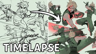 Gesture Drawing with Cloud Strife [upl. by Moskow]