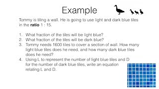 R8a – Relating ratios to fractions and to linear functions video 2 of 3 [upl. by Arakahs]