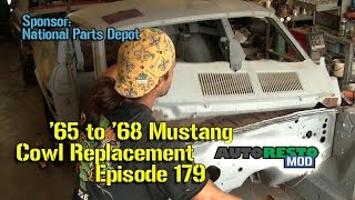 Classic Ford Mustang 1965 1966 1967 1968 Cowl Vent Replacement How to Episode 179 Autorestomod [upl. by Jp]