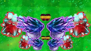 PvZ 2 Fusion 214  Demon Kingshroom Super Star Magnet Mode Survival Hard [upl. by Ceevah331]