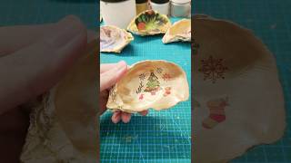 Make a Christmas oyster shell shellcraft handmadegifts handmadecraft christmasdecor [upl. by Lytsyrk]