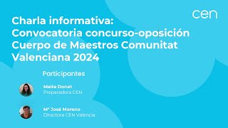 Cambios en la convocatoria de oposiciones de Maestros 2024 Com Valenciana  CEN [upl. by Sander]