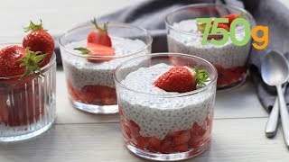 Recette du pudding aux graines de chia et aux Fraises du Périgord IGP  750g [upl. by Fabe]