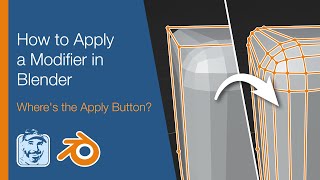 How to Apply a Modifier in Blender Wheres the Apply Button [upl. by Eelirem587]