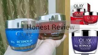 OLAY REGENERIST RETINOL 24 NIGHT MOISTURIZER and REGENERIST COLLAGEN PEPTIDES 24 MOISTURIZER Review [upl. by Herring844]