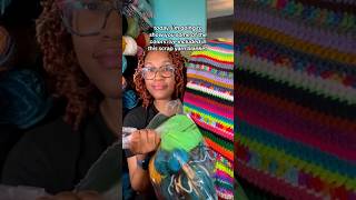 scrap yarn blanket colors 🌈✨🧶 crochet crochetlove crochetcommunity crocheting [upl. by Ytsur]