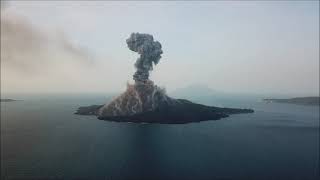 Krakatau Before During and After the 2018 Eruption [upl. by Mosora]