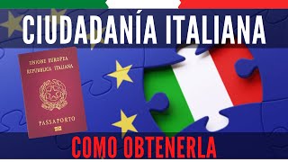 🟢 Como obtener NACIONALIDAD ITALIANA por descendencia [upl. by Nylirem599]