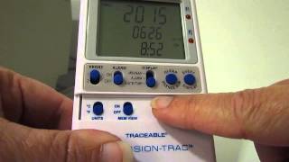 2Setting the Date and Time on the Traceable Excursion Trac Thermometer [upl. by Yssej]