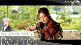 Bourrée  JS Bach  Suzuki Viola Book 3【Recital Version】 [upl. by Neliak856]