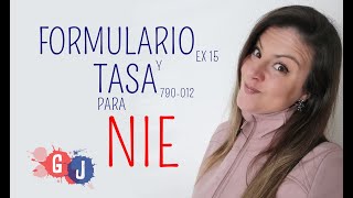 FORMULARIO Y TASA PARA NIE [upl. by Diamond200]