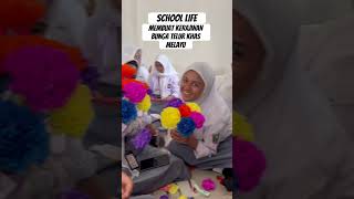 School vlog  making typical Malay egg flower handicrafts [upl. by Allisurd]