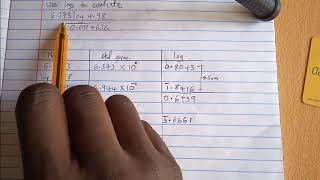 Using Tables of Logarithm to solve Form 2 Mathematics [upl. by Frankhouse11]