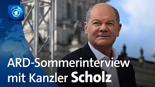 ARDSommerinterview mit Olaf Scholz Bundeskanzler [upl. by Eillil]