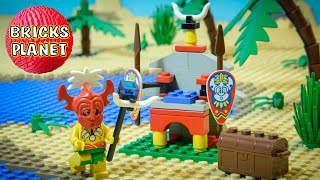 LEGO Pirates 6236 King Kahuka Islanders  Stop Motion Review [upl. by Harriman]